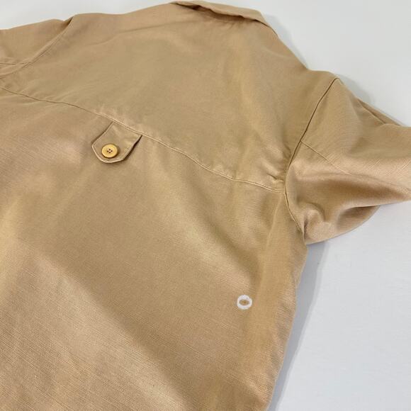 Liz Sport Linen Cotton Blazer Jacket Vintage Small WomensTan Oversized 90s Y2K - Picture 11 of 13